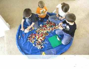 Aufräumsack Spieldecke Decke Aufbewahrungssack Utensilientaschen Spielzeug Speicher Tasche