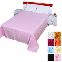 Auralum® hochwertiges Betttuch aus 100% Baumwolle Bettlaken Haustuch ohne Gummizug für Kinder oder alle