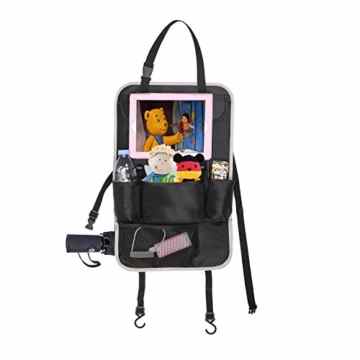 Auto Rückenlehnschutz Autositz-Schutz mit 9 Aufbewahrungstaschen aus Oxford Tuch in universeller Passform