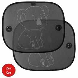 Auto-Sonnenschutz | Sonnenblende für Kinder & Babys (2er Set) von Koala | für Seitenfenster | Schutz vor schädlicher UV-Strahlung