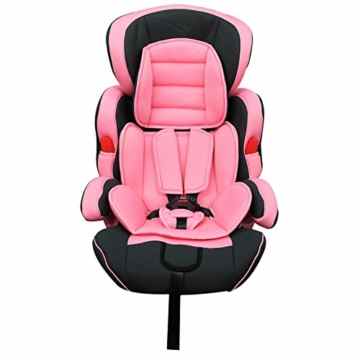 Autokindersitz Autositz Kindersitz, mitwachsend, Gruppe 1/2/3 (9-36 kg), Alter ab 9 Monate bis 12 Jahre (rosa)