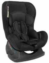 Autokindersitz Premium Deluxe von UNITED-KIDS, schwarz, mit atmungsaktivem Stoffbezug, Gruppe 0+/I, 0-18 kg