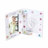 BABY-WALZ Gipsabdruck Set mit Bilderrahmen Fotorahmen, weiß