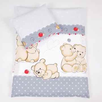 BABYLUX 2 tlg. Set Bezug für Kinderwagen Garnitur Bettwäsche Kissen Decke 60 x 78 cm