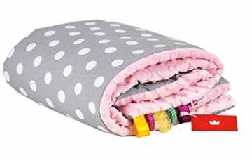 BABYLUX Babydecke Kuscheldecke Krabbeldecke MINKY PLÜSCH Decke 75 x 100 cm