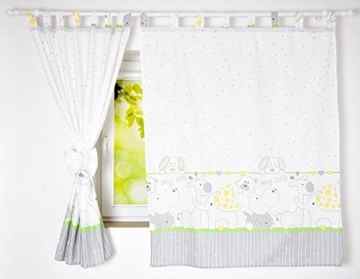 BABYLUX Kinderzimmer VORHANGE mit Schlaufen Kinder und Baby Gardinen