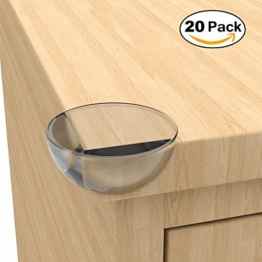 BALFER Sicherheit Ecken und Kantenschutz(20er-Pack), Silikon Stoßschutz zum Schutz für Babys und Kleinkinder, inklusive Starkhaftendes Klebeband für Sicherungsgebrauch(20 Stück)