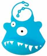 BOMIO Silikon-Lätzchen | mit praktischer Auffangschale | für Babys und Kleinkinder | wasserdicht, leicht abwaschbar, spülmaschinenfest | kindgerechte Tiermotive | geprüft nach EN 71