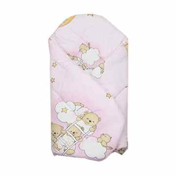 Baby Einschlagdecke Babydecke zum Einwickeln 100% Baumwolle Wickeldecke Warm Wattiert Wickelsack