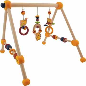 Baby HOLZ GYM / Spieltrapez HÖHENVERSTELLBAR (Modell: KATZE)