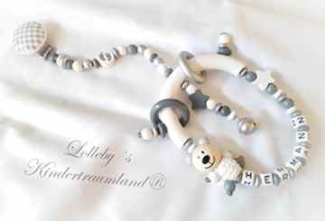 Baby Kinderwagen Anhänger mit Namen, Kinderwagenkette, Mobile, Mädchen