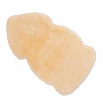 Baby-Lammfell CHRIST – kuscheliges, medizinisches Baby-Fell (deutsche Qualität), ideal für Kinderwagen, als Krabbelmatte oder Babyteppich. Natur-Farbe gold-gelb, Längen +/- 65, 75, 85, 95 cm