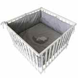 Baby Laufgitter Kinder Krabbelgitter Laufstall höhenverstellbar 100×100 cm + Einlage