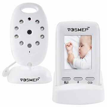 Baby Monitor Babyphone mit Kamera 2″ LCD Monitor Bildschirm 2.4 GHz Digital Video Zwei Wege Audio Mit 2.0 Sicherheit + Nachtsicht mit + Temperatursensor BM006