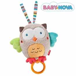 Baby-Nova Spieluhr – Einschlafhilfe für Babys – Teddy Bär, Eule oder Stern – Melodien LaLeLu, Schlaf Kindlein schlaf, Brahms oder Mozarts Wiegenlied