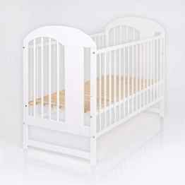 Baby- und Kinderbett Massivholz Julia in der Farbe Weiß 120 x 60 cm