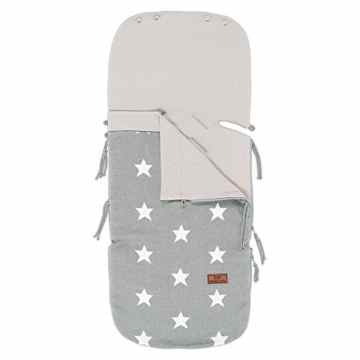 Baby’s Only 911395 Sommer-Fußsack für Babyschale Sterne grau / weiß