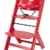 BabyGO 5855 Treppenhochstuhl Holz aus Buche Massiv – mitwachsend, rot