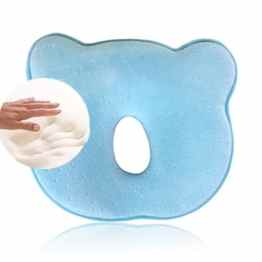 BabyKissen für Memory Foam Baby-Kopfkissen – und Kopfform Positioner Hals-Unterstützung zur Vorbeugung eines Plattkopf , Verformung des Hinterkopfes (0-12 Monate)
