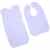 BabyPrem Packung mit 4 weißen Baumwollklettlätzchen Baby Lätzchen