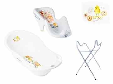 Babybadewanne + Ständer + Badesitz 102cm