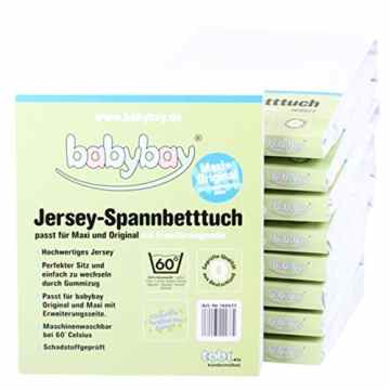 Babybay 160578 Jerseyspannbettlaken XXL original/maxi mit Verlängerung, grau