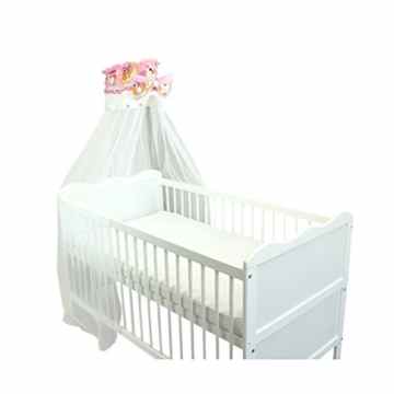 Babybett Himmel Weiß Betthimmel Kinderbett Chiffonhimmel mit Schleife Babybetthimmel Eule Rosa Blau