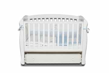 Babybett Kinderbett 120×60 Buche Massivholz Neu, Weiß, Stockholm 16.06