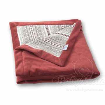 Babydecke Erstlingsdecke Kuscheldecke doppelseitig Modell City Nordic rot