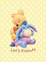 Babydecke Kinderdecke Kinderwagendecke „Winnie the Pooh“ Let`s Friends Größe: 75 x 100 cm in Gelb