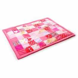 Babydecke Krabbeldecke Patchwork  140x110cm mit doppelter Fuellung  in diversen Farben
