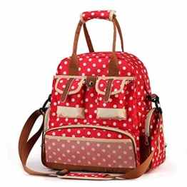 Babyhugs® 5 x Fashion Mama 4-Wege-wickeln Windel Rucksack Tasche – Rot mit Weiß Punkt Polka Dots