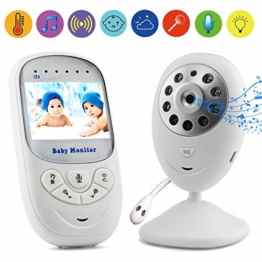 Babyphone mit Kamera, YANX 2.4″ LCD HD Baby Monitor Digitales Babyüberwachung mit Gegensprechfunktion, Nachtsicht, Temperatursensor, Eingebaute Lullabies, etc (Neues Upgrade)