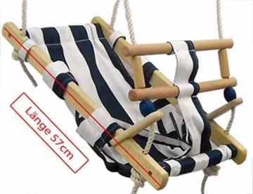 Babyschaukel Babyschaukelsitz verschiedene Farben, Farbe:blau / weiss