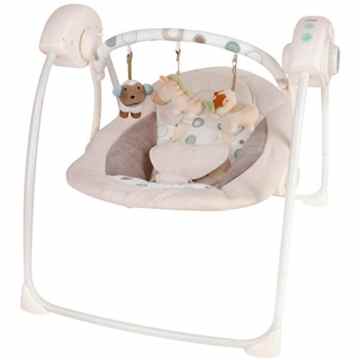 Babyschaukel Babywippe Babywiege (vollautomatisch 230V) LUXURY 5 Schaukelgeschwindigkeiten 12 Melodien