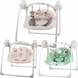 Babyschaukel (vollautomatisch 230V) mit 5 Schaukelgeschwindigkeiten und 12 Melodien