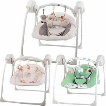 Babyschaukel (vollautomatisch 230V) mit 5 Schaukelgeschwindigkeiten und 12 Melodien