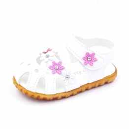 Babyschuhe Kinder Prinzessin Lauflernschuhe Sandal Sommer PU Leder Flache Weiche Unterseite Blumen Sandalen Baby Mädchen