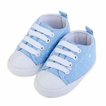 Babyschuhe, Luerme Kleinkind Segeltuch Schuhe Schnüren Schuhe Niedlich Muster Wanderschuhe Weiche Sohle Anti-Rutsch Turnschuhe