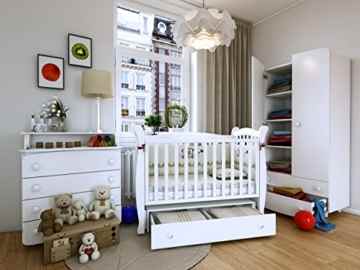 Babyzimmer „LONDON“ Art.-Nr.: 15.06 ; 22.06; 27.1.06 , Kinderzimmer Komplett Set 3-tlg., in Weiß, Kleiderschrank B: 90 cm, Wickelkommode B: 90 cm, Babybett Liegefläche 60 x 120 cm