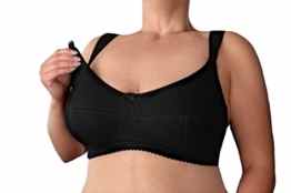 Baiba Klassischer Still-BH ohne Bügel in Farben Weiß und Schwarz, Gr. 80-105 F-J