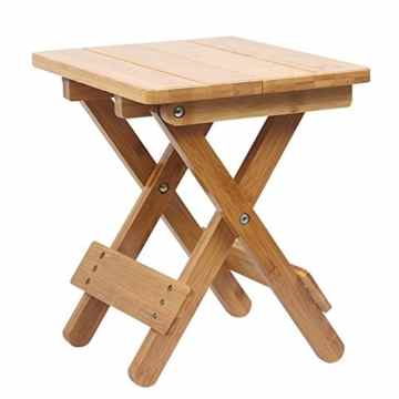 Bambus Falten Hocker Portable Home Massivholz Hocker Outdoor Fischen Stuhl Kleine Bank Kleine Hocker Square Hocker , A