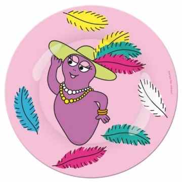 Barbapapa BA940C Kleiner Barbabelle Teller rosa