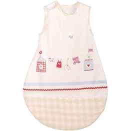 Baumwolle Schlafsack Sunny Day, 70cm lang fröhliches Vichy-Karo in beige • Day Beige Kinder Kleinkind Baby Winter
