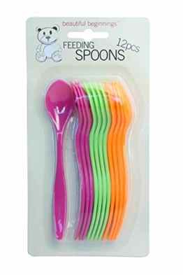 Beautiful Beginnings Fütterlöffel 12 Teile Baby Besteck Pink Grün Orange