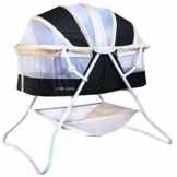 Beistellbett Reisebett Komfort Reisebett Little World flach klappbar Sichtfenster Aufbewahrungsnetz Babybett inklusive Matratze und 3-Positionshaube dreifach einstellbar Insektenschutz Beige Anthrazit