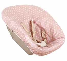 Bezug bei Ukje für Newborn set Stokke Tripp Trapp – Beschichtet – Abwaschbar – Altrosa Sterne