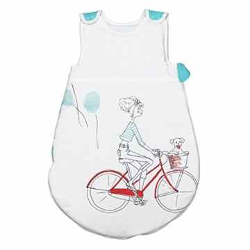 Bicycle in Paris Pati’Chou baby 100% Baumwolle Sommer Schlafsack ohne füllung 0.5 tog