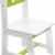 Bieco 79199202 – Kinder Stuhl weiß / grün Sitzfläche ca. 26 x 26 cm