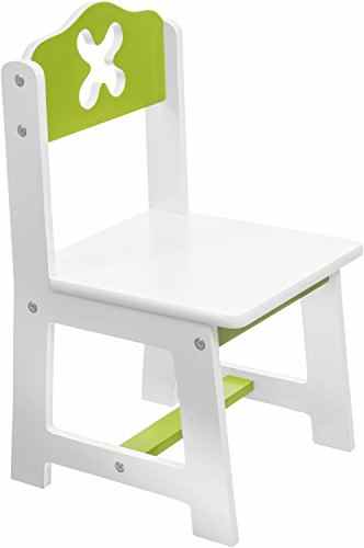 Bieco 79199202 – Kinder Stuhl weiß / grün Sitzfläche ca. 26 x 26 cm